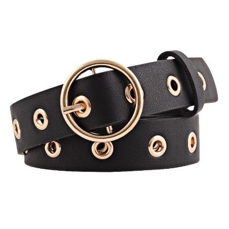 Acheter Ceinture avec Trou Metallique pour Femme Ceinture Troue en Cuir Metal au Meilleur Prix