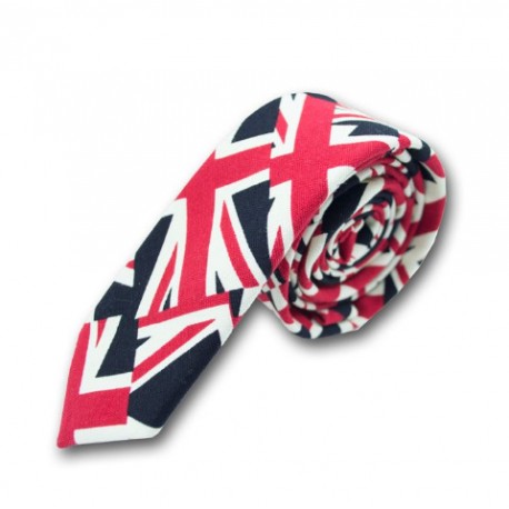Cravate drapeau anglais (noir & rouge)